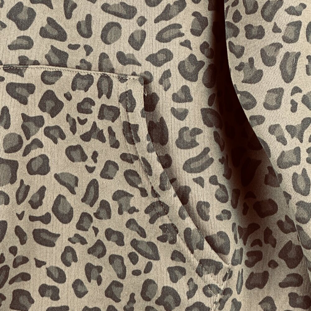 SHEIN WOMEN'S PULLOVER HOODIE, CHEETAH PRINT, KANGAROO POCKETS, SOFT FLEECE, L - Picture 8 of 10
